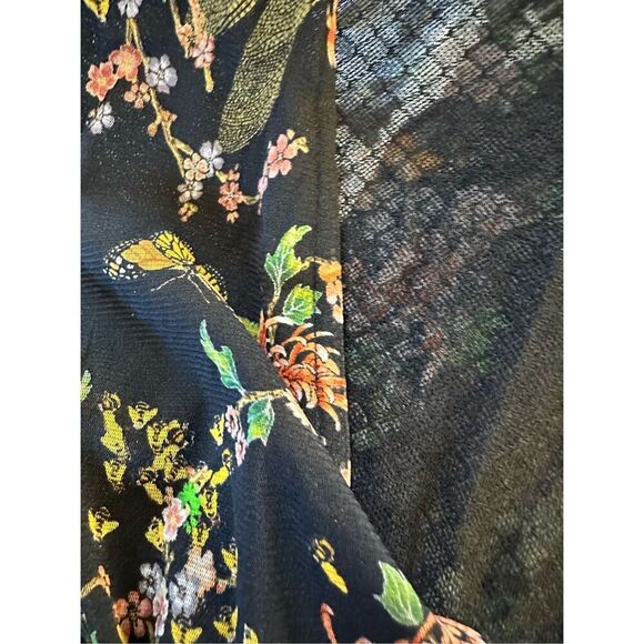 We are HAH Make It Double Reversible Dragonfly Robe Size M - Picture 4 of 6